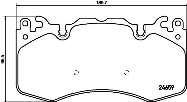 HELLA PAGID stabdžių trinkelių rinkinys, diskinis stabdys 8DB 355 016-151